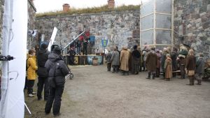 Scener spelas också in på Sveaborg Från inspelningen av tv-serien Heroes of the Baltic Sea på Sveaborg