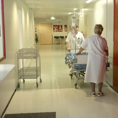 Sjukvårdare på ett sjukhus