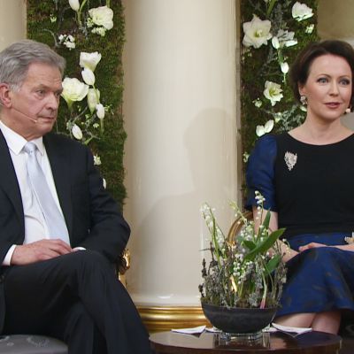 Tasavallan presidentti Sauli Niinistö ja rouva Jenni Haukio