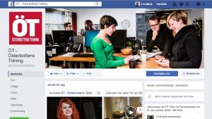 Det digitala har alltmer tagit över i tidningsbranschen. Österbottens Tidnings sida på Facebook.