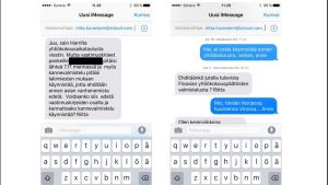 Del av sms-konversationen mellan Anne Berner och Riitta Tiuraniemi Sms-konversation mellan Anne Berner och Riitta Tiuraniemi, f.d styrelseordförande i Finavia