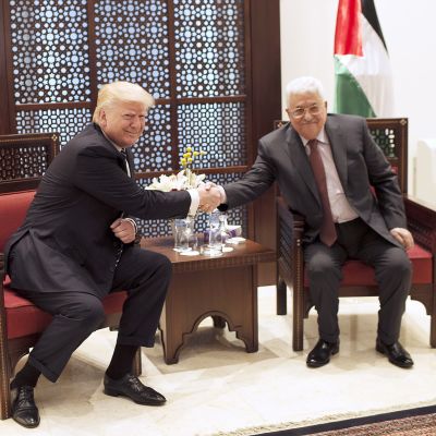 Mahmud Abbas ja Donald Trump tapasivat Betlehemissä 23. toukokuuta.