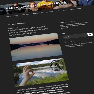 Kansallismielisten liittouman nettisivu