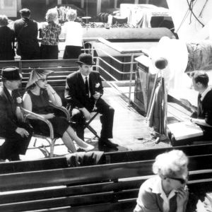 Tähdet kertovat, komisario Palmu -elokuvan kuvauksissa (1962).