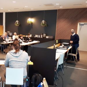 Osallistujia MeMad-tutkimushankkeen kansainvälisessä aloitusseminaarissa 16.1.2018.
