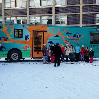 Porin uuden kirjastoauton käyttöönottojuhla.