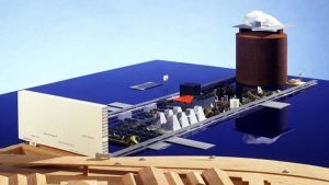 Guggenheim Rio de Janeiro skulle göra staden till drömhamn för alla kryssningsfartyg i södra Atlanten. Guggenheim i Rio de Janeiro skulle enligt arkitekten Jean Nouvels plan ha ett cylinderformigt rött torn.