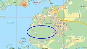 Här ligger Båssastranden. En karta som visar var Båssastranden nya bostadsområde i Ekenäs ligger.