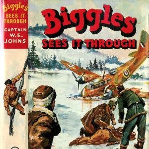 W.E. Johns bok Biggles sees it trough (pärmbild)