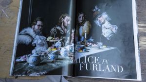 Reportaget från skolorna i Jakobstad är 10 sidor långt. Alice in Furland i italienska modetidningen Pellicce Moda (Pälsmode)