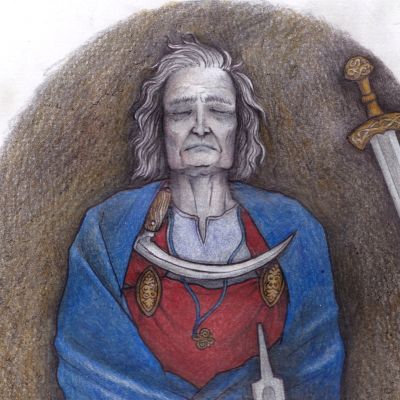 artist's impression of the suontaka burial
