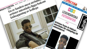 Den kontroversiella hiphopartisten Yasin väcker rubriker i dagstidningarna i Sverige skärmdump av dagstidningar om Yasin