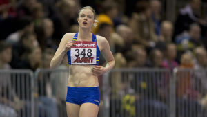Jonna Berghem tog guld på 200 meter och silver på 60 meter inomhus i fjol. Jonna Berghem, inomhus-FM 2016.