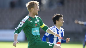 Jani Lyyski vet att han får bråttom med Atomu Tanaka och de övriga HJK-höjdarna i sommar. Jani Lyyski, HJK-IFK Mariehamn, hösten 2016.