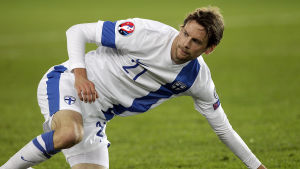 Kasper Hämäläinen betonar att Finland måste börja prestera ända från kvalstart. Kasper Hämäläinen, Finland-Grekland, 2014.