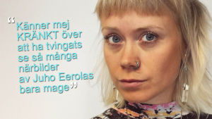 Ida Henrikson gillar inte Suuri Tuntematon Ida Henrikson är kränkt