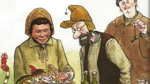 Väntas nu... Det är ju Alfred E Neumann! Alfred E Neumann från MAD syns i Pettson och Findus bok