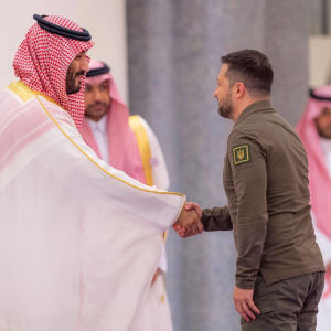 Ukrainan presidentti Zelenskyi ja Saudi-Arabian kruununprinssi Mohammad bin Salman
