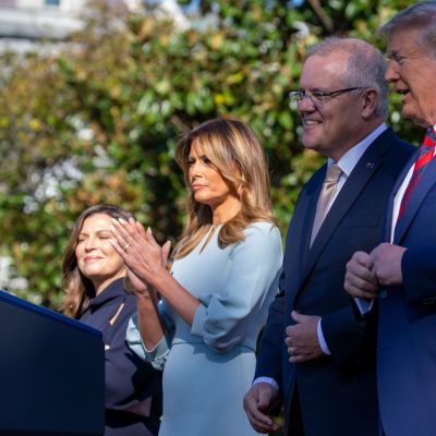 Australian pääministeri Scott Morrison ja vaimonsa Jenny Morrison vierailivat Valkoisessa talossa Presidentti Donald Trumpin ja Melania Trumpin vieraina syyskuun 20. päivä.