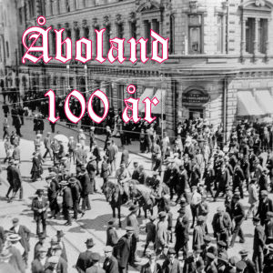 En svartvit bild av svenska gården i åbo