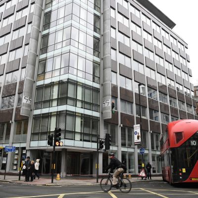 Cambridge Analytican pääkonttori Lontoossa, Isossa-Britanniassa.