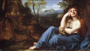 Carracci, Annibale: The Penitent Magdalen in a Landscape,n. 1598 (yksityiskohta) Carracci, Annibale: The Penitent Magdalen in a Landscape,n. 1598 (yksityiskohta)