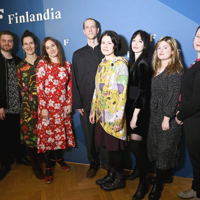 Lasten- ja nuortenkirjallisuuden Finlandia-palkintoehdokkaat julkistustilaisuudessa.