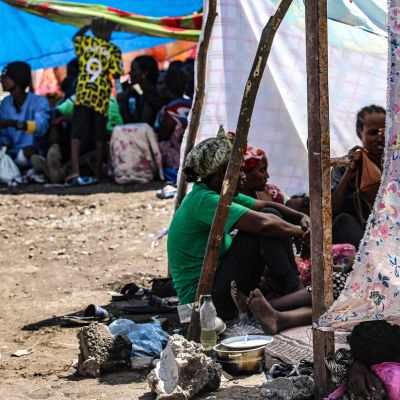 Etiopialaisia pakolaisia Hamdaitin raja-alueella Itä-Sudanissa.