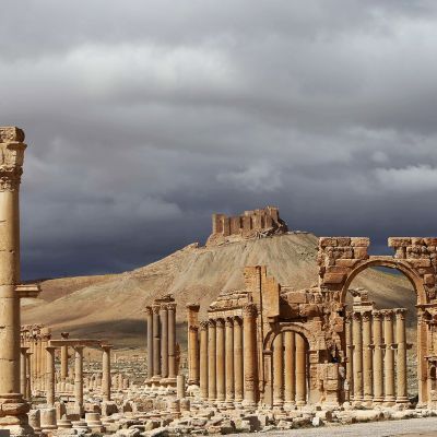 Syyrian keskiosissa sijaitseva Palmyran-rauniokaupunki valokuvattuna maaliskuussa 2014.