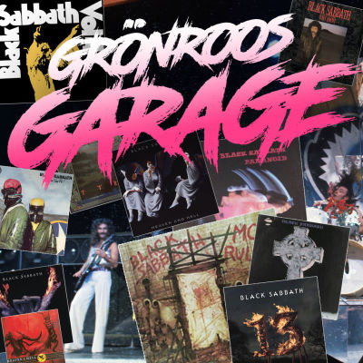 Black Sabbath live plus alla konvolut och Grönroos garage logo.