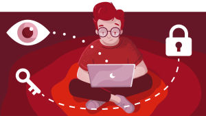 graafinen otsikko yksityisyys ja huijaukset