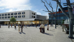 Det nya komplexet ska byggas intill Konstfabriken. Skiss över hotellplanerna vid västra åstranden