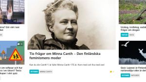 På Vetamix hittar du både artiklar och quiz om många olika ämnen En skärmdump från vetamix sidan.
