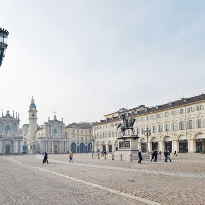 Piazza San Carlo -aukio Torinossa.