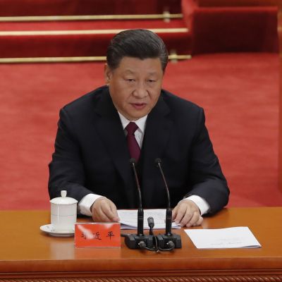 Presidentti Xi Jinping puhui Pekingissä.