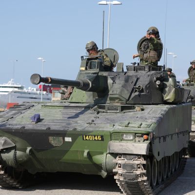 Ruotsin armeijan sotaharjoitukset Gotlannilla.