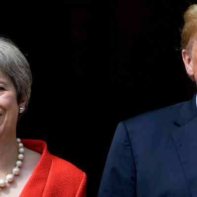 Donald John ja Trump Theresa May