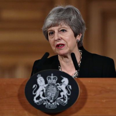 Britannian pääministeri Theresa May.
