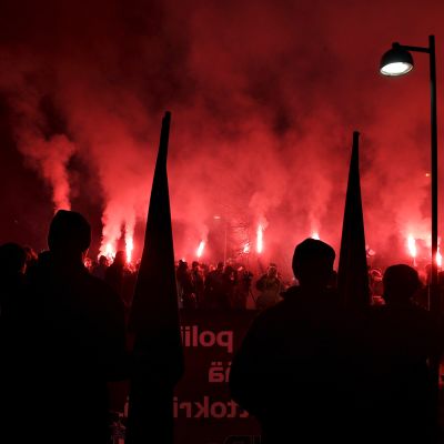 Kohti vapautta! -marssi Helsingissä itsenäisyyspäivänä 6. joulukuuta 2018.