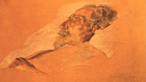 Giuseppe Verdi på sin dödsbädd. Skiss av Adolfo Horenstein Giuseppe Verdi på sin dödsbädd. Skiss av Adolfo Horenstein