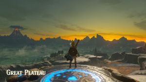 Trots låg upplösning är spel som Zelda slåenda vackert på Nintendo Switch Link blickar ut över den stora världen i Zelda: Breath of the Wild