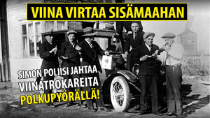 Viinanmyyjät auton luona