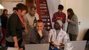 På Internetkaféet i Sundby Mediacenter i Sjundeå i februari 2016 På Internetkaféet i Sundby Mediacenter i Sjundeå i februari 2016