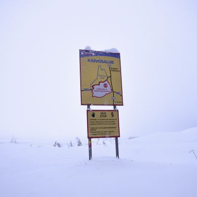 Terrafamen kaivosalueen rajalla.