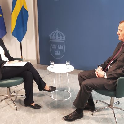 Stefan Löfven Ylen Ykkösaamun haastattelussa.