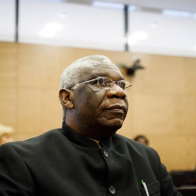 Syytetty ruandalaismies Francois Bazaramba Helsingin hovioikeudessa 22. elokuuta 2011.