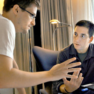 Edward Snowden ja Glenn Greenwald keskustelevat