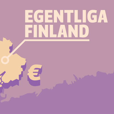 Karta på landskapet Egentliga Finland och Eurosymboler