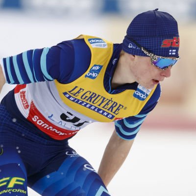 Remi Lindholm under världscupen i Lahtis 2021.