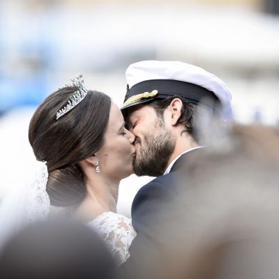 Hääpari Sofia Hellqvist ja Ruotsin prinssi Philip.